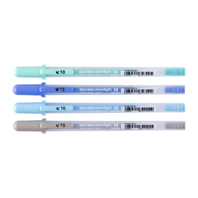 Een Stylo gel Sakura Gelly Roll Moonlight 10 Aurora set 4 couleurs koop je bij Van Hoye Kantoor BV