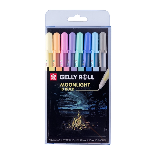 Een Gelschrijver Sakura Gelly Roll Moonlight 10 Pastel set à 8 kleuren koop je bij Kantoorvakhandel van der Heijde