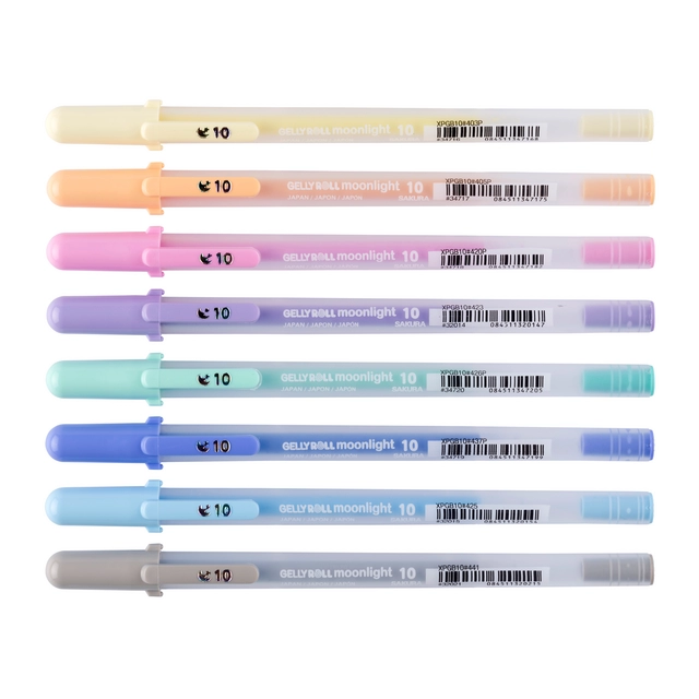 Een Gelschrijver Sakura Gelly Roll Moonlight 10 Pastel set à 8 kleuren koop je bij MV Kantoortechniek B.V.