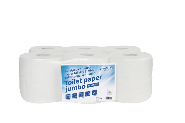 Een Toiletpapier Cleaninq mini jumbo 2 laags 150m wit koop je bij Alles voor uw kantoor