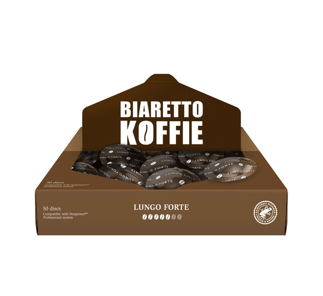 Een Koffie Biaretto Lungo Forte disc koop je bij MegaOffice