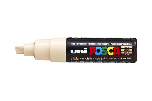 Een Verfstift Posca PC8K breed schuin beige koop je bij QuickOffice BV