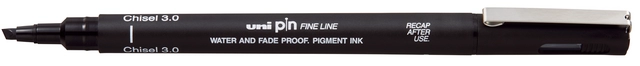 Een Fineliner Uni-ball Pin beitelpunt 3mm zwart koop je bij MegaOffice