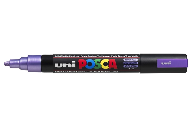 Een Verfstift Posca PC5M medium metallic paars koop je bij Alles voor uw kantoor