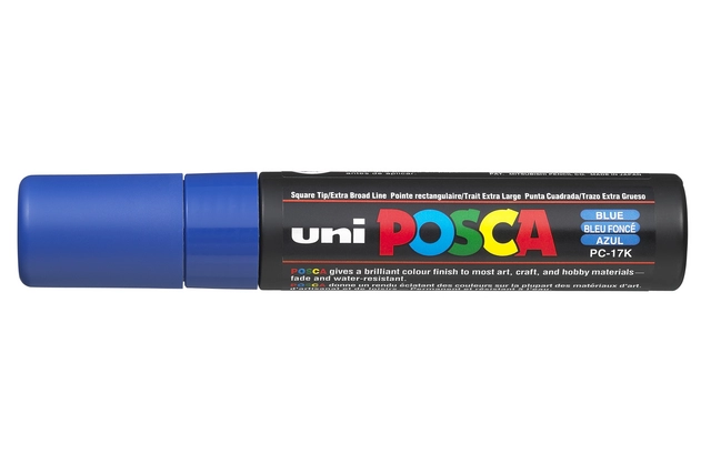 Een Verfstift Posca PC17K extra breed rechthoek donkerblauw koop je bij Unimark Office B.V.