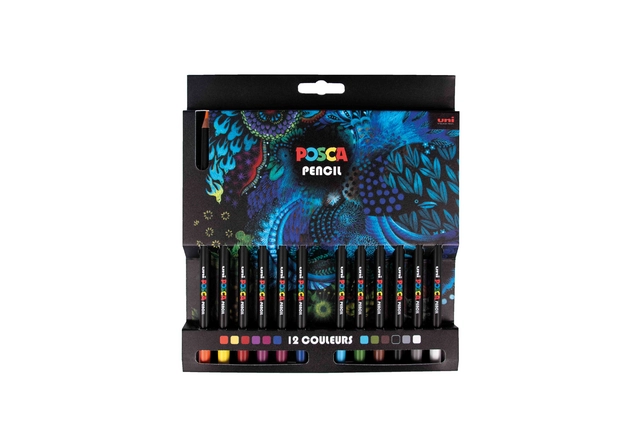 Een Kleurpotloden Posca assorti set à 12 stuks koop je bij Goedkope Kantoorbenodigdheden