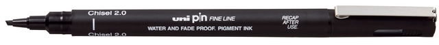 Fineliner Uni-ball Pin beitelpunt 2mm zwart