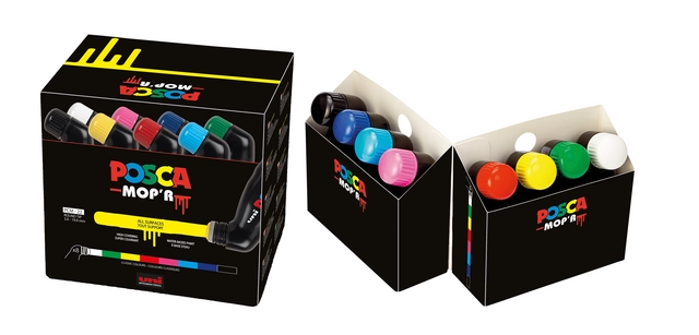 Een Verfstift Posca PCM22 Mop'r assorti set à 8 stuks koop je bij Goedkope Kantoorbenodigdheden