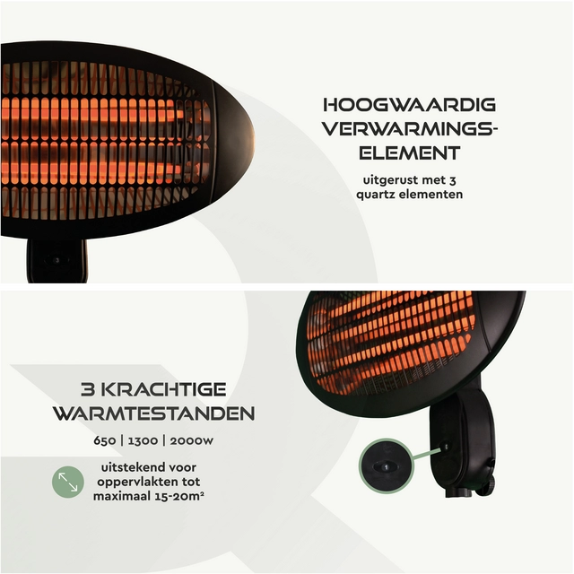 Een Terrasverwarmer BRASQ PHW100 hangend elektrisch koop je bij De Angelot