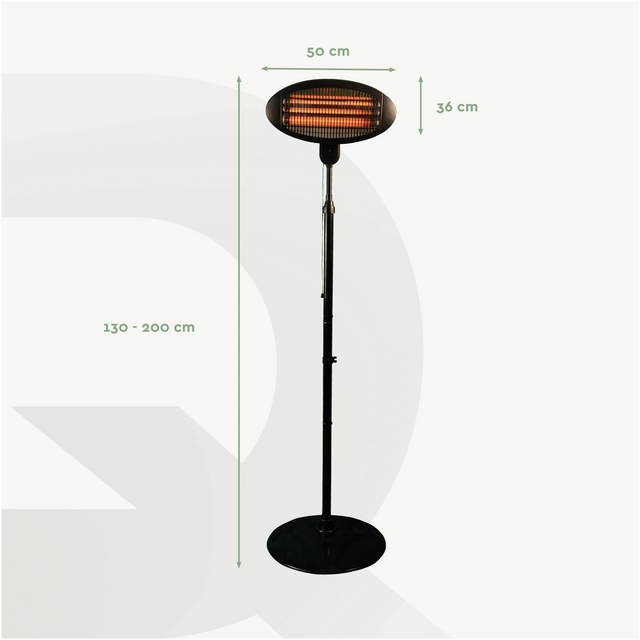 Een Terrasverwarmer BRASQ PHS100 staand elektrisch koop je bij Ziffo Kantoorcentrum BV