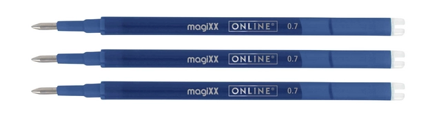 Een Gelschrijvervulling Online Magixx 0.7mm blauw blister à 3 stuks koop je bij Van Hoye Kantoor BV