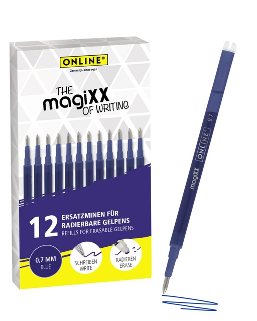 Een Gelschrijvervulling Online Magixx 0.7mm blauw doos à 12 stuks koop je bij KantoorProfi België BV