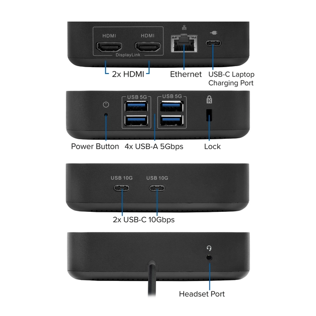 Een Dockingstation ACT USB-C Dual Monitor met Power Delivery koop je bij NiceSupplies.nl