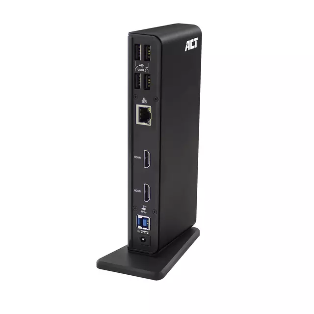 Een Dockingstation ACT USB-C Dual Monitor met laadpoort koop je bij KantoorProfi België BV