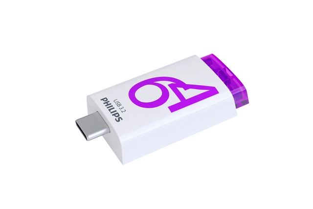 Een USB Stick Philips Click USB-C 64GB Magic Purple koop je bij MV Kantoortechniek B.V.