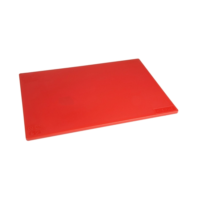 Een Snijplank Hygiplas LDPE 450x300x10 mm rood koop je bij Goedkope Kantoorbenodigdheden