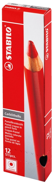 Een Kleurpotloden STABILO CarbOthello kalkpastel donker Engels rood koop je bij Ziffo Kantoorcentrum BV