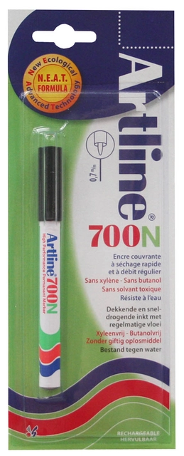 Een Viltstift Artline 700 rond 0.7mm zwart blister à 1 stuk koop je bij MegaOffice