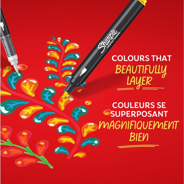 Een Viltstift Sharpie Creatieve marker assorti blister à 2 stuks koop je bij Van Hoye Kantoor BV