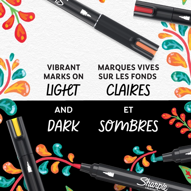 Een Marqueur Sharpie Creative assorti blister 2 pièces koop je bij Van Hoye Kantoor BV