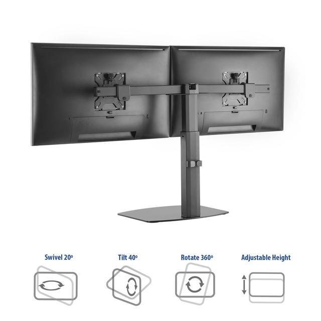 Buy your Monitorarm ACT office gasveer crossbar 2 schermen at QuickOffice BV