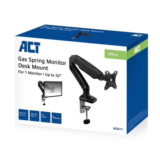 Buy your Monitorarm ACT office met gasveer 1 scherm at QuickOffice BV