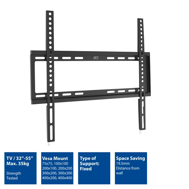 Een TV wandsteun ACT 32 tot 55 inch VESA koop je bij NiceSupplies.nl