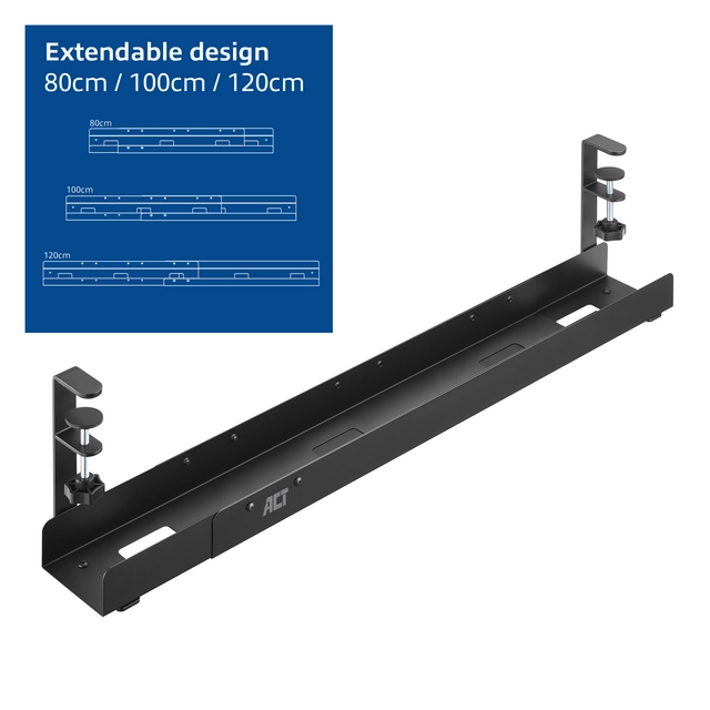 Een Chemin de câbles extensible sous le bureau koop je bij Van Hoye Kantoor BV