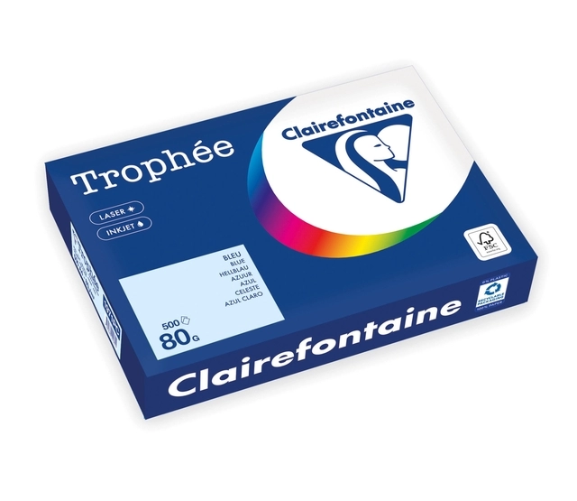 Een Kopieerpapier Trophée A4 80gr azuurblauw 500 vel koop je bij Omnia 4 Office