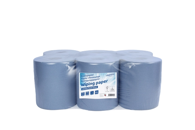 Een Poetspapier Cleaninq midi 1-laags 20cmx300m blauw koop je bij NiceSupplies.nl