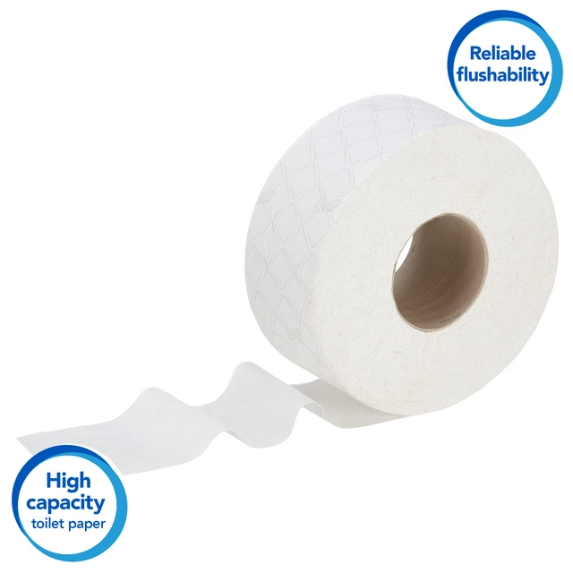 Een Toiletpapier Scott Essential Jumbo 2-laags 200m wit 8614 koop je bij Alles voor uw kantoor