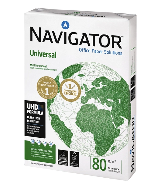 Een Kopieerpapier Navigator Universal A4 80gr wit 400 vel koop je bij Omnia 4 Office