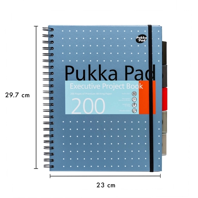 Een Projectboek Pukka Pad Metallic Executive A4 lijn 5-tabs 4-gaats 200 pagina's 80gr assorti koop je bij The Cartridge Company