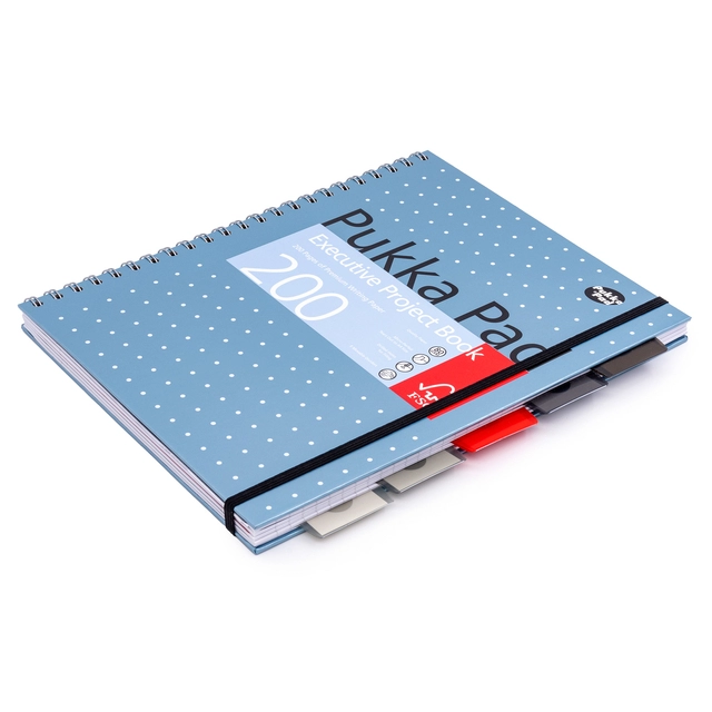 Buy your Projectboek Pukka Pad Metallic Executive A4 lijn 5-tabs 4-gaats 200 pagina's 80gr assorti at QuickOffice BV