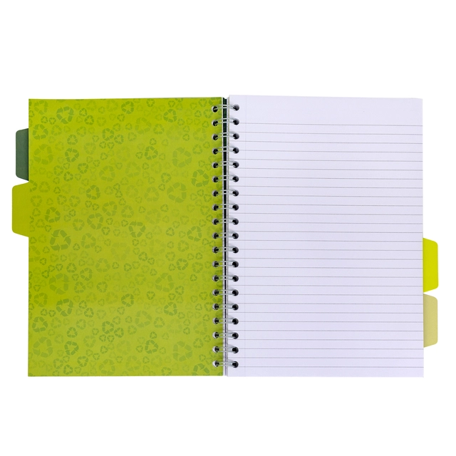 Buy your Projectboek Pukka Pad Recycled B5 lijn 4-tabs 200 pagina's 80gr groen at QuickOffice BV