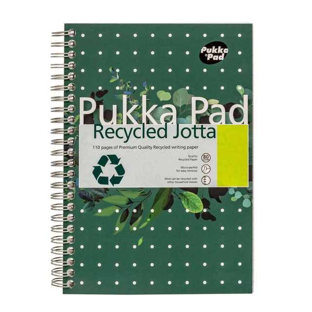 Een Notitieboek Pukka Pad Jotta A5 lijn 110 pagina's 80gr groen koop je bij Van Hoye Kantoor BV