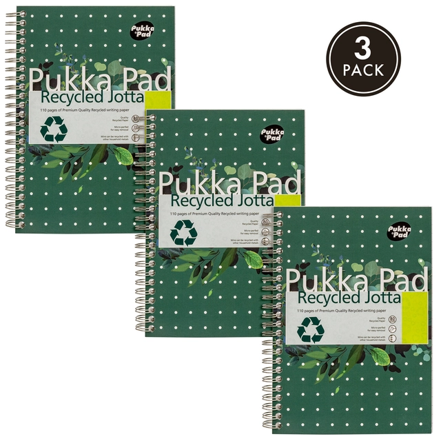 Een Bloc-notes Pukka Pad Jotta A5 ligné 110 pages 80g vert koop je bij QuickOffice BV