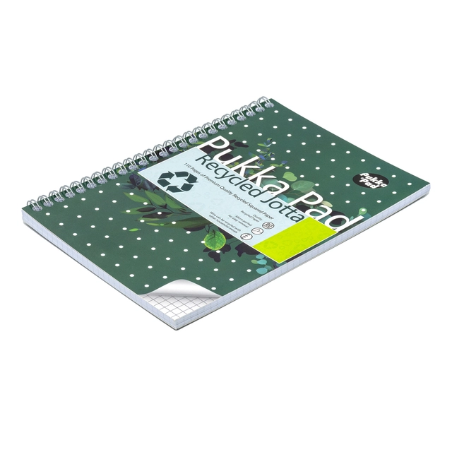 Een Notitieboek Pukka Pad Jotta A5 ruit 5x5mm 110 pagina's 80gr groen koop je bij QuickOffice BV