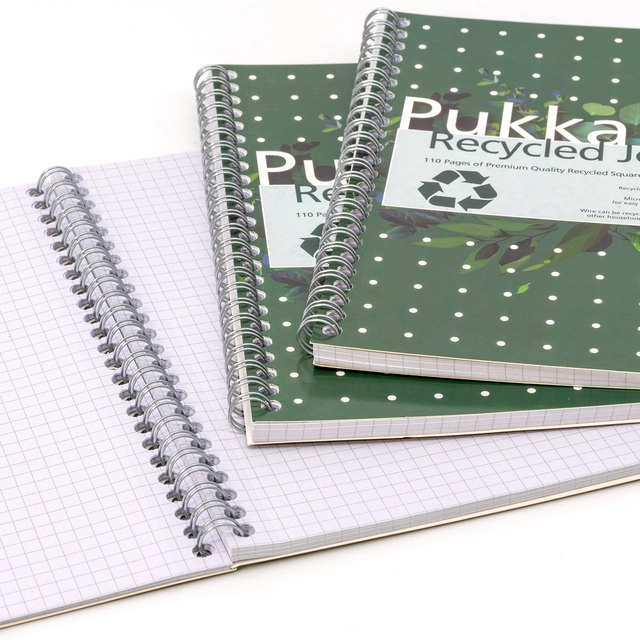 Een Notitieboek Pukka Pad Jotta A5 ruit 5x5mm 110 pagina's 80gr groen koop je bij Omnia 4 Office