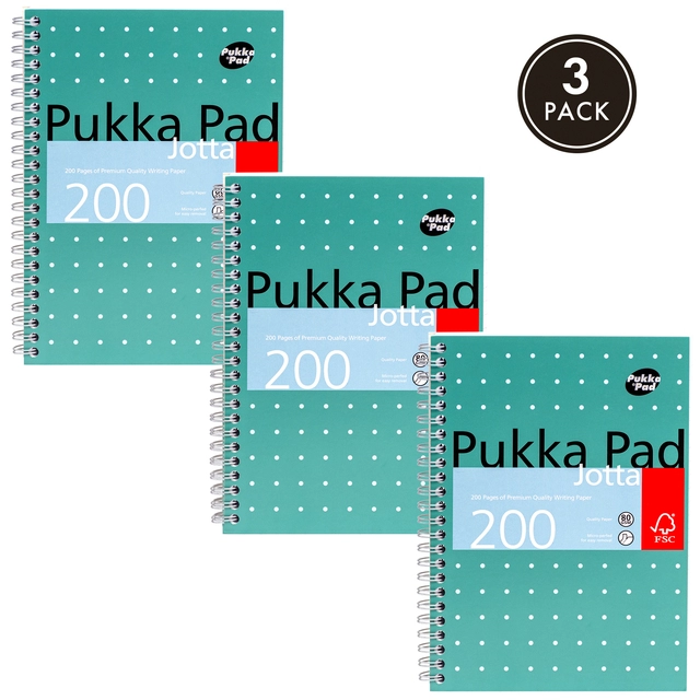 Een Notitieboek Pukka Pad Jotta A5 lijn 200 pagina's 80gr groen koop je bij QuickOffice BV