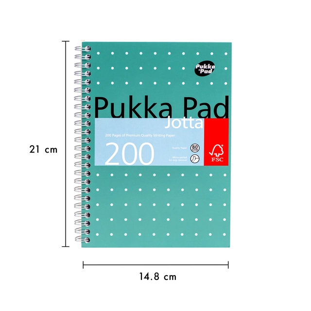 Een Notitieboek Pukka Pad Jotta A5 lijn 200 pagina's 80gr groen koop je bij QuickOffice BV