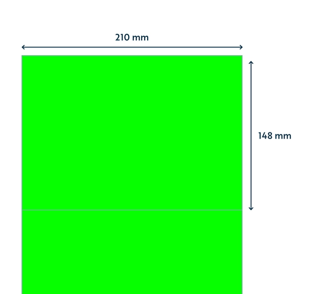 Etiket Rillprint 210x148mm fluorgroen 200 etiketten