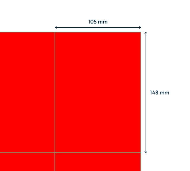 Een Etiket Rillprint 105x148mm fluorrood 400 etiketten koop je bij Tonerinktshop