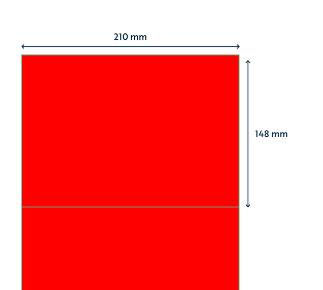 Buy your Etiket Rillprint 210x148mm fluorrood 200 etiketten at QuickOffice BV