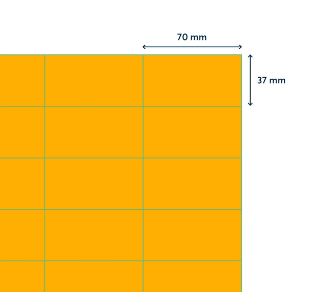 Buy your Etiket Rillprint 70x37mm fluororanje 2400 etiketten at QuickOffice BV