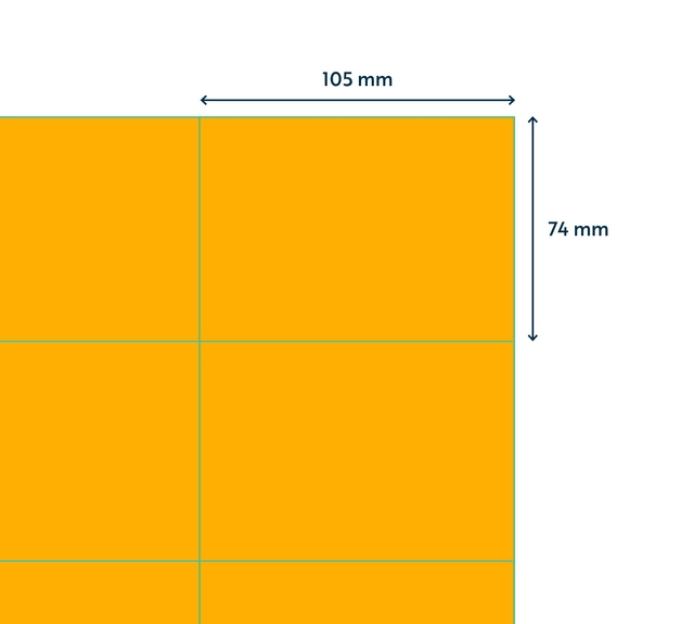 Een Etiket Rillprint 105x74mm fluororanje 800 etiketten koop je bij Ziffo Kantoorcentrum BV