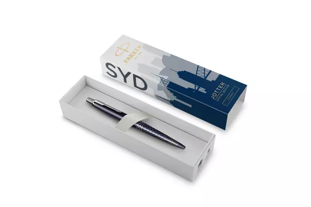 Een Balpen Parker Jotter special edition Sydney blue CT medium koop je bij Alles voor uw kantoor