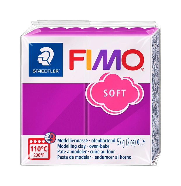 Een Boetseerklei Fimo soft 57 gram purperviolet koop je bij NiceSupplies.nl