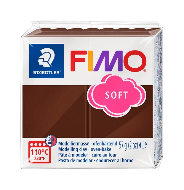 Een Boetseerklei Fimo soft 57 gram choco koop je bij De Angelot