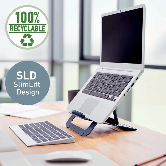 Een Laptopstandaard Leitz Ergo Aluminium plat verstelbaar koop je bij Klik Office BV